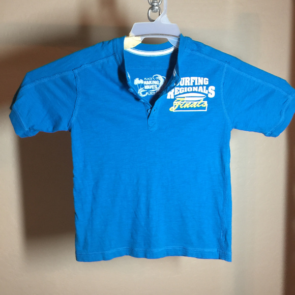 Place Making Waves Boys button down T-Shirt - Picture 1 of 5